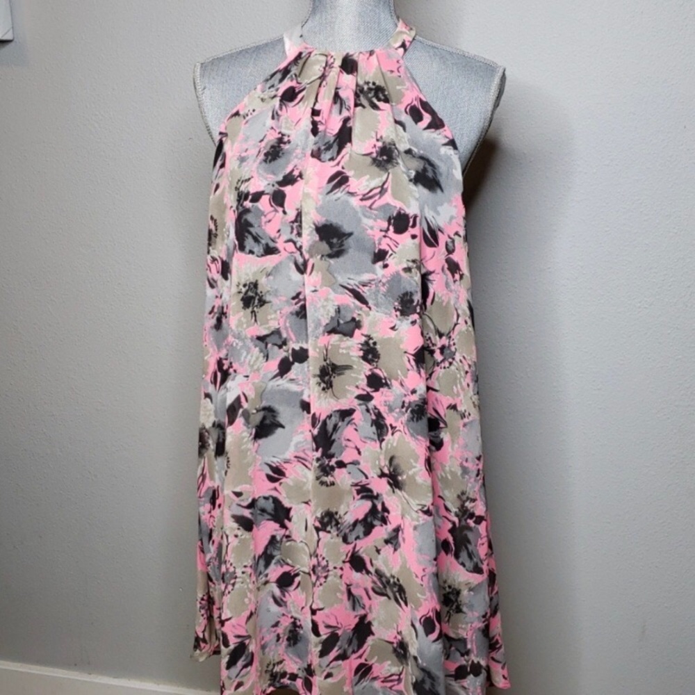 ASTR High Neck Floral Swing Dress